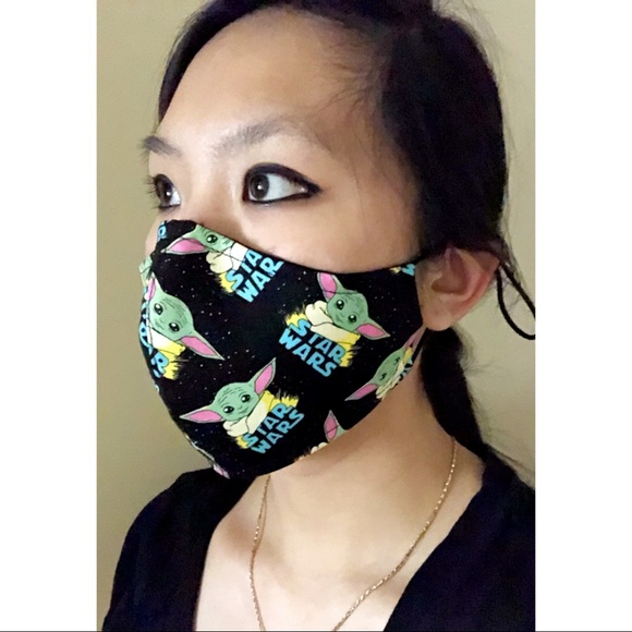 Baby Yoda Face Mask Star Wars Mandalorian - Picture 2 of 4